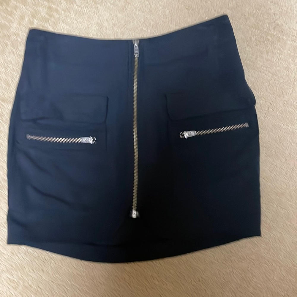 Guess Black Silk Mini Skirt